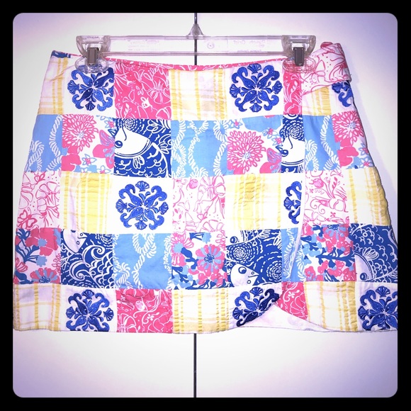Lilly Pulitzer 94% Cotton Mini Skort Skirt, Women's Size 6